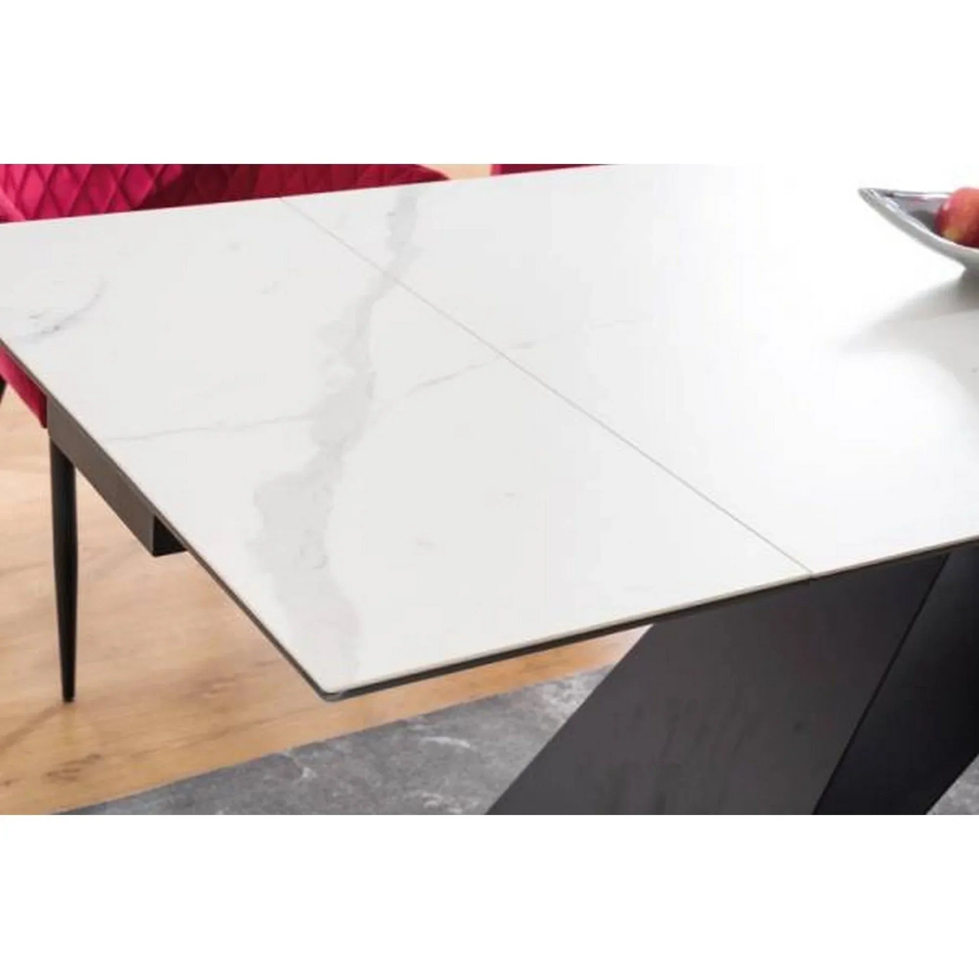 Masa extensibila DETROIT OCN-39635, alb/negru