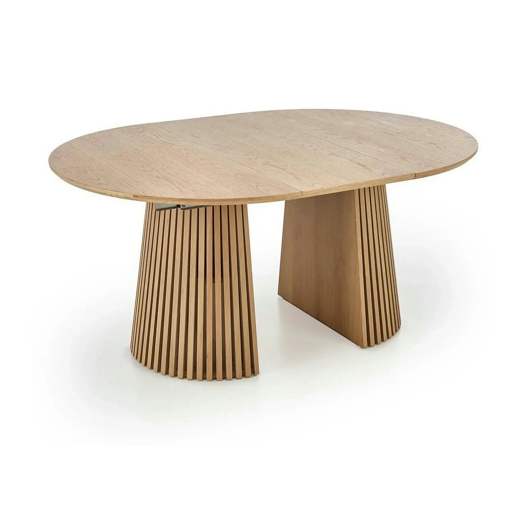 Masa extensibila FARGO, MDF/furnir natural/MDF furniruit, stejar, 120-210×120×77 cm
