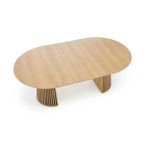 Masa extensibila FARGO, MDF/furnir natural/MDF furniruit, stejar, 120-210×120×77 cm