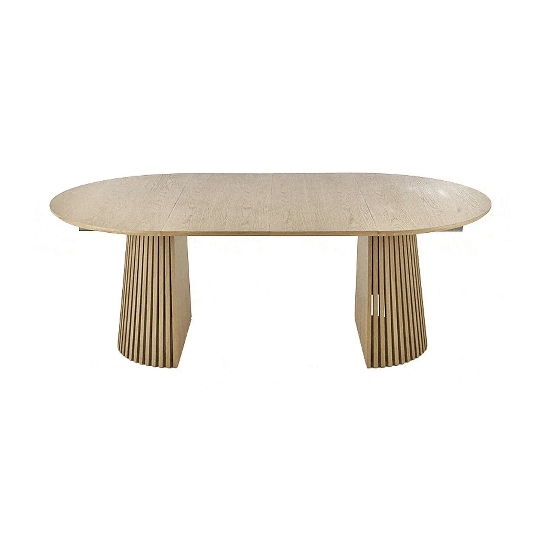 Masa extensibila FARGO, MDF/furnir natural/MDF furniruit, stejar, 120-210×120×77 cm