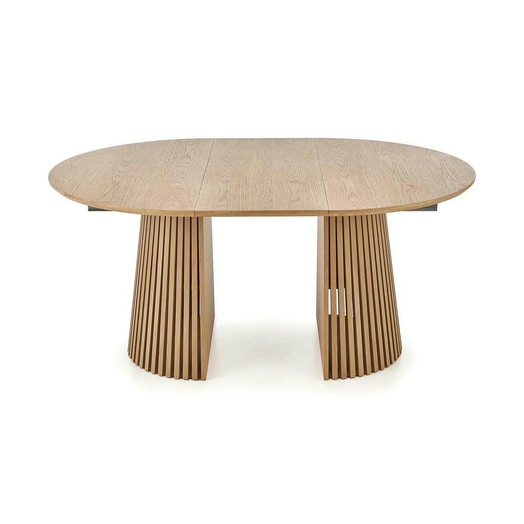 Masa extensibila FARGO, MDF/furnir natural/MDF furniruit, stejar, 120-210×120×77 cm