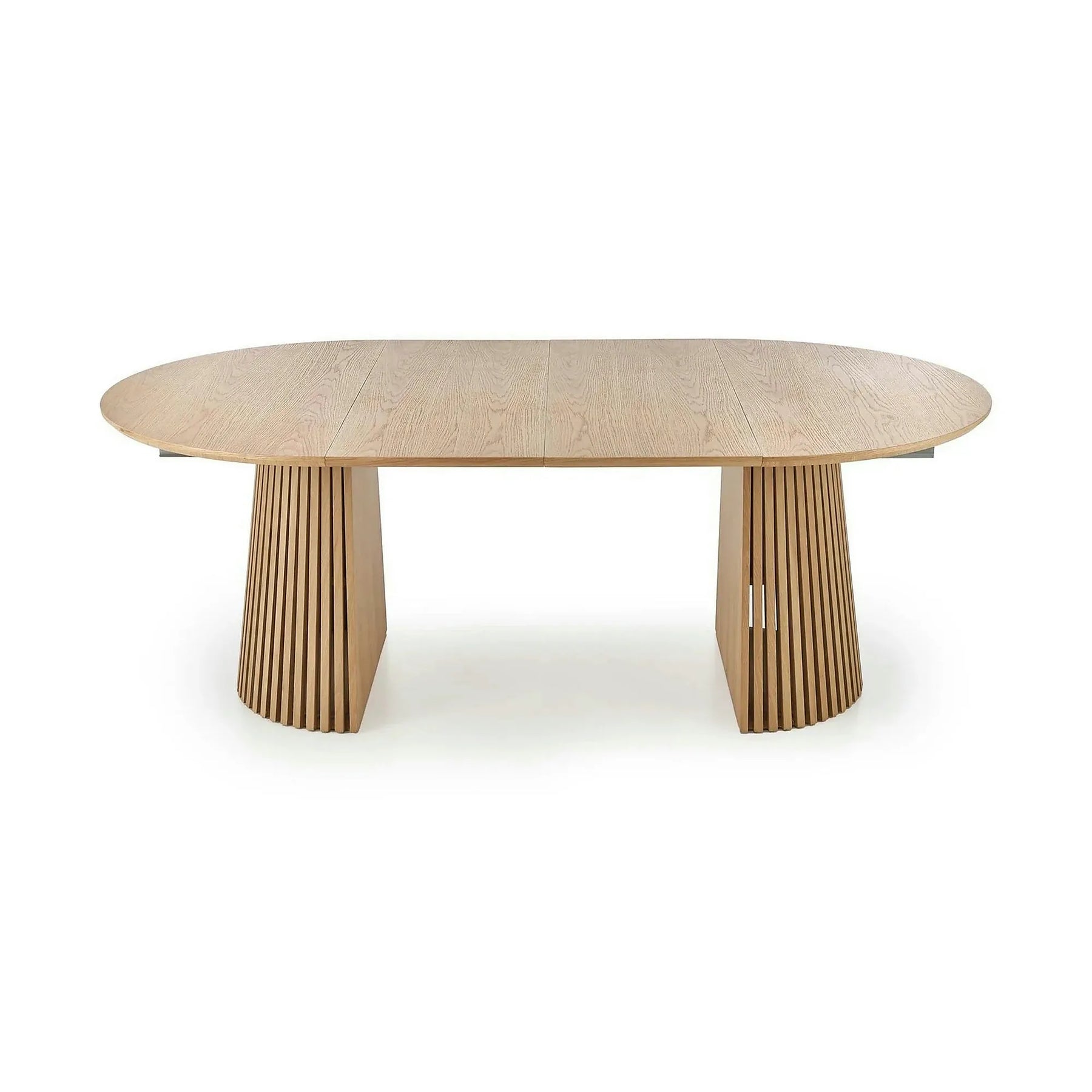 Masa extensibila FARGO, MDF/furnir natural/MDF furniruit, stejar, 120-210×120×77 cm