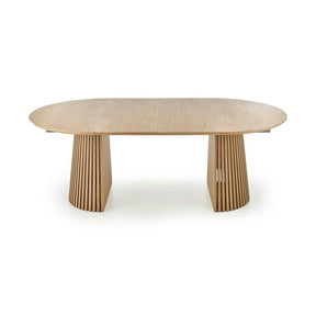 Masa extensibila FARGO, MDF/furnir natural/MDF furniruit, stejar, 120-210×120×77 cm