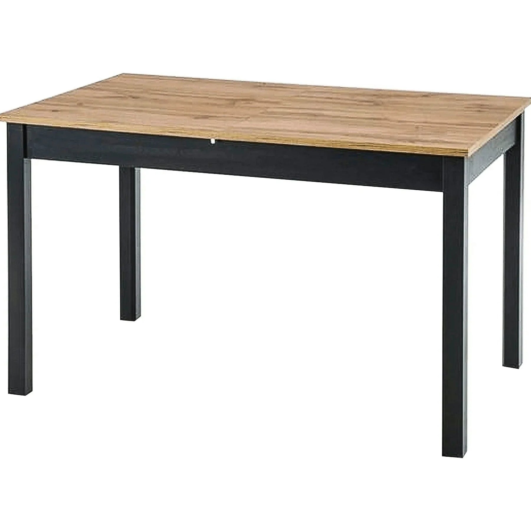 Masa extensibila GREG, stejar/negru, PAL, 124/168x74x75 cm