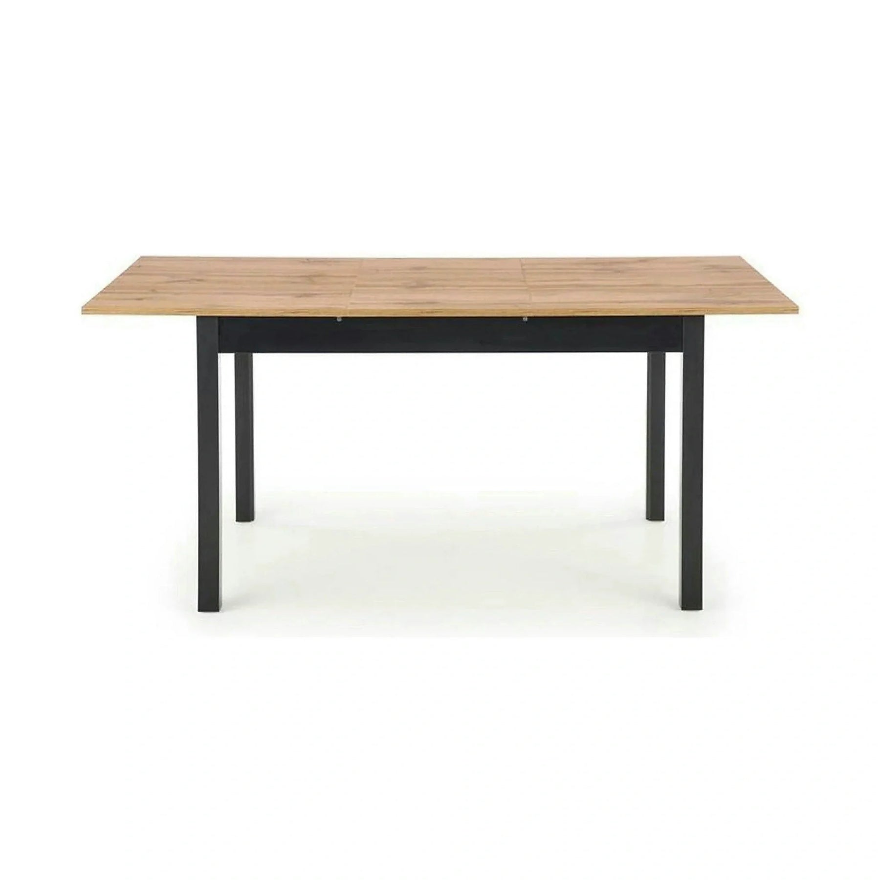 Masa extensibila GREG, stejar/negru, PAL, 124/168x74x75 cm