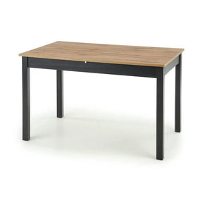 Masa extensibila GREG, stejar/negru, PAL, 124/168x74x75 cm