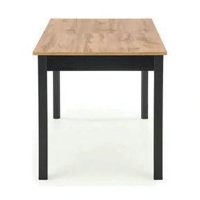 Masa extensibila GREG, stejar/negru, PAL, 124/168x74x75 cm
