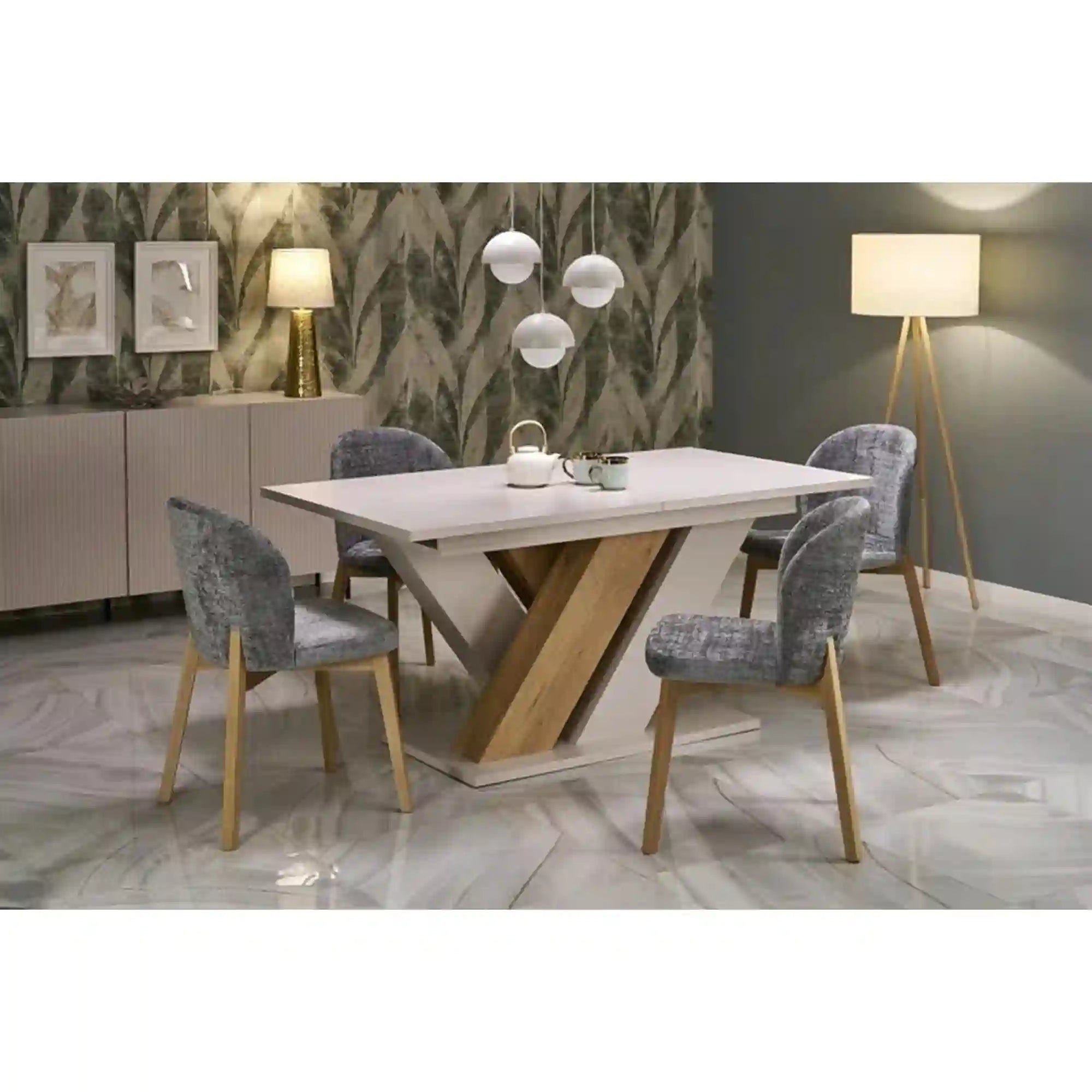 Masa extensibila HOUSTON OCN-37297, stejar