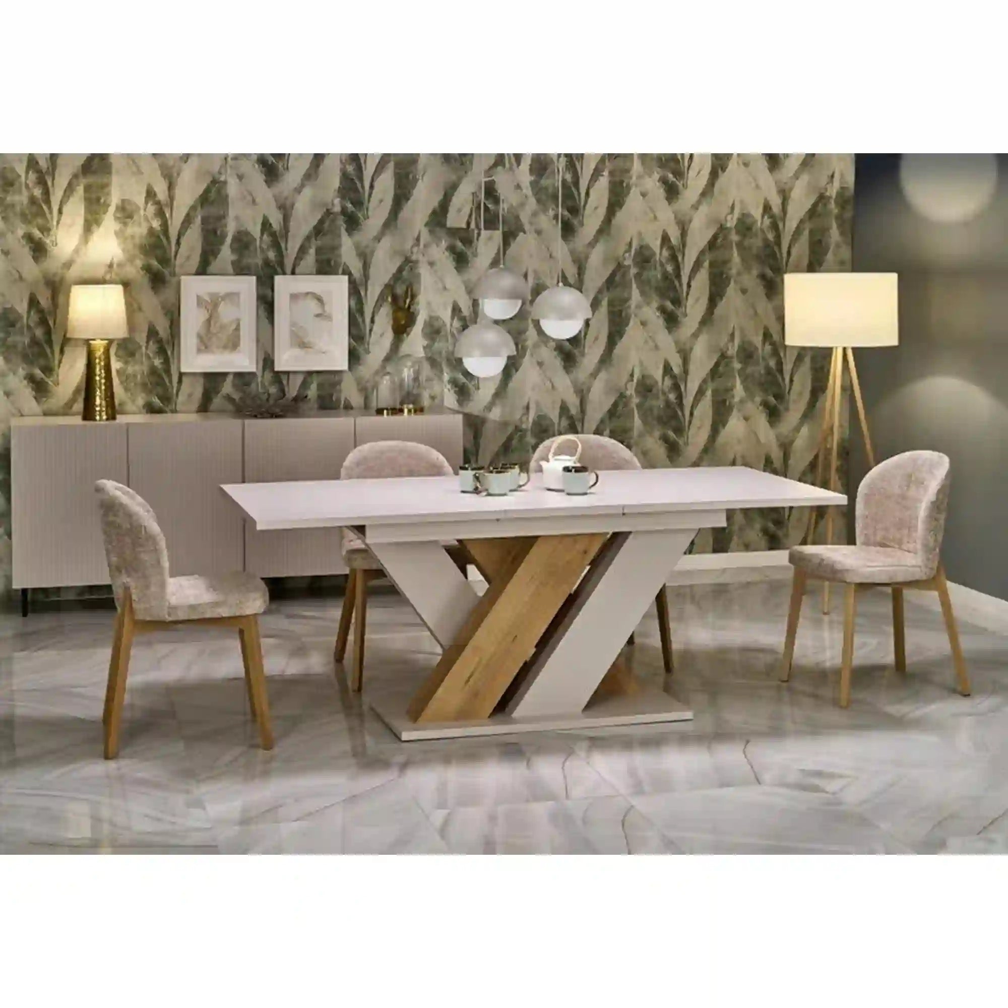 Masa extensibila HOUSTON OCN-37297, stejar