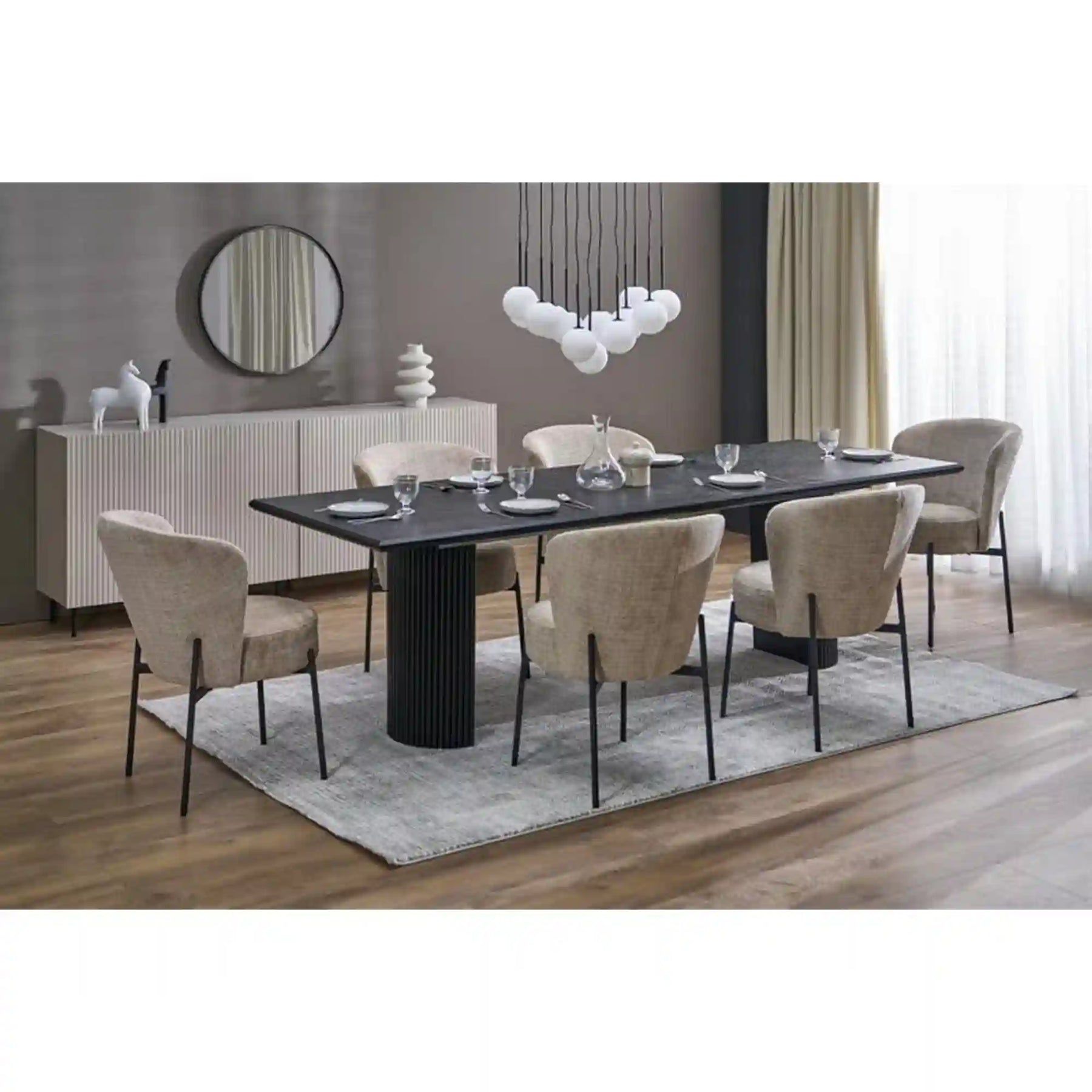 Masa extensibila HOUSTON OCN-37298, negru