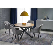 Masa extensibila HOUSTON OCN-37308, stejar/negru