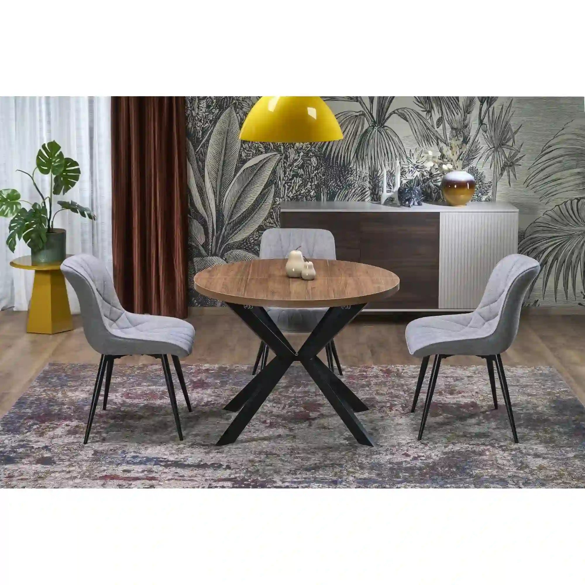 Masa extensibila HOUSTON OCN-37310, nuc/negru