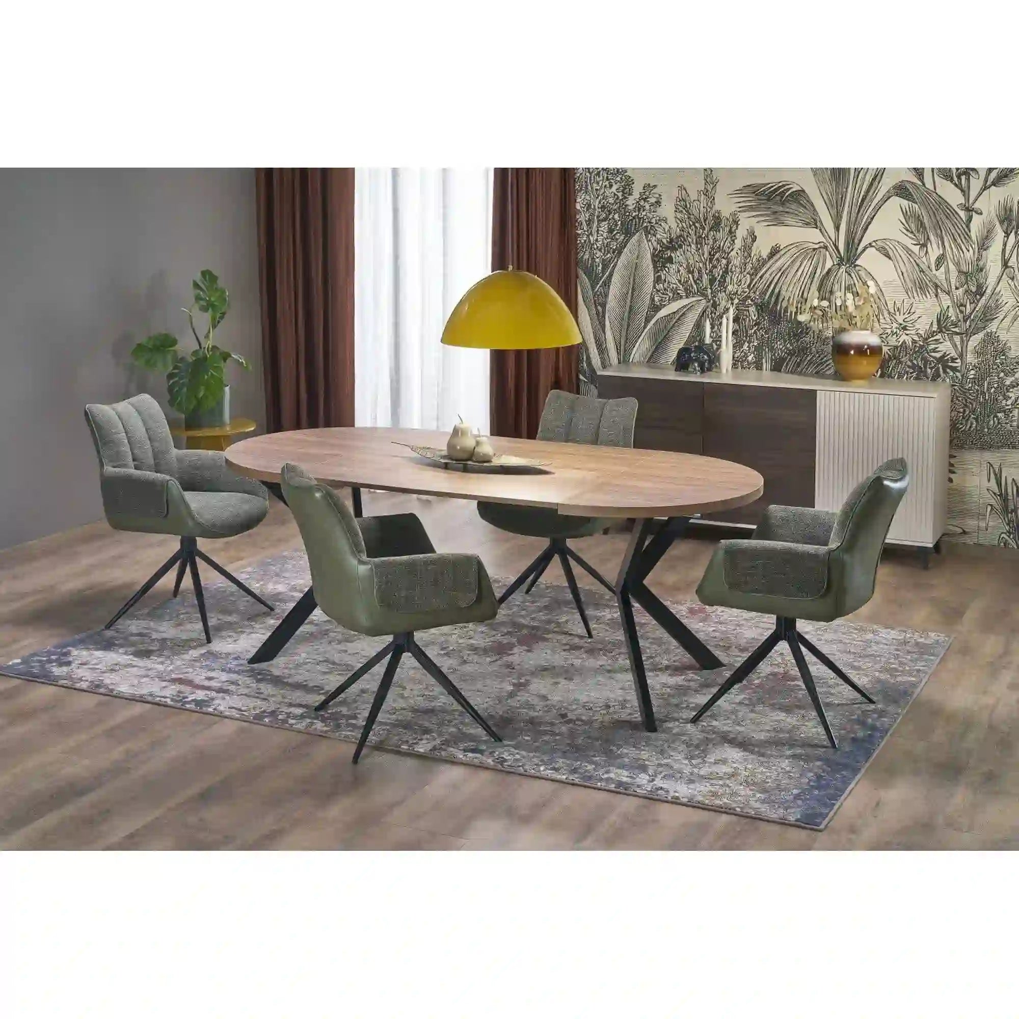 Masa extensibila HOUSTON OCN-37310, nuc/negru