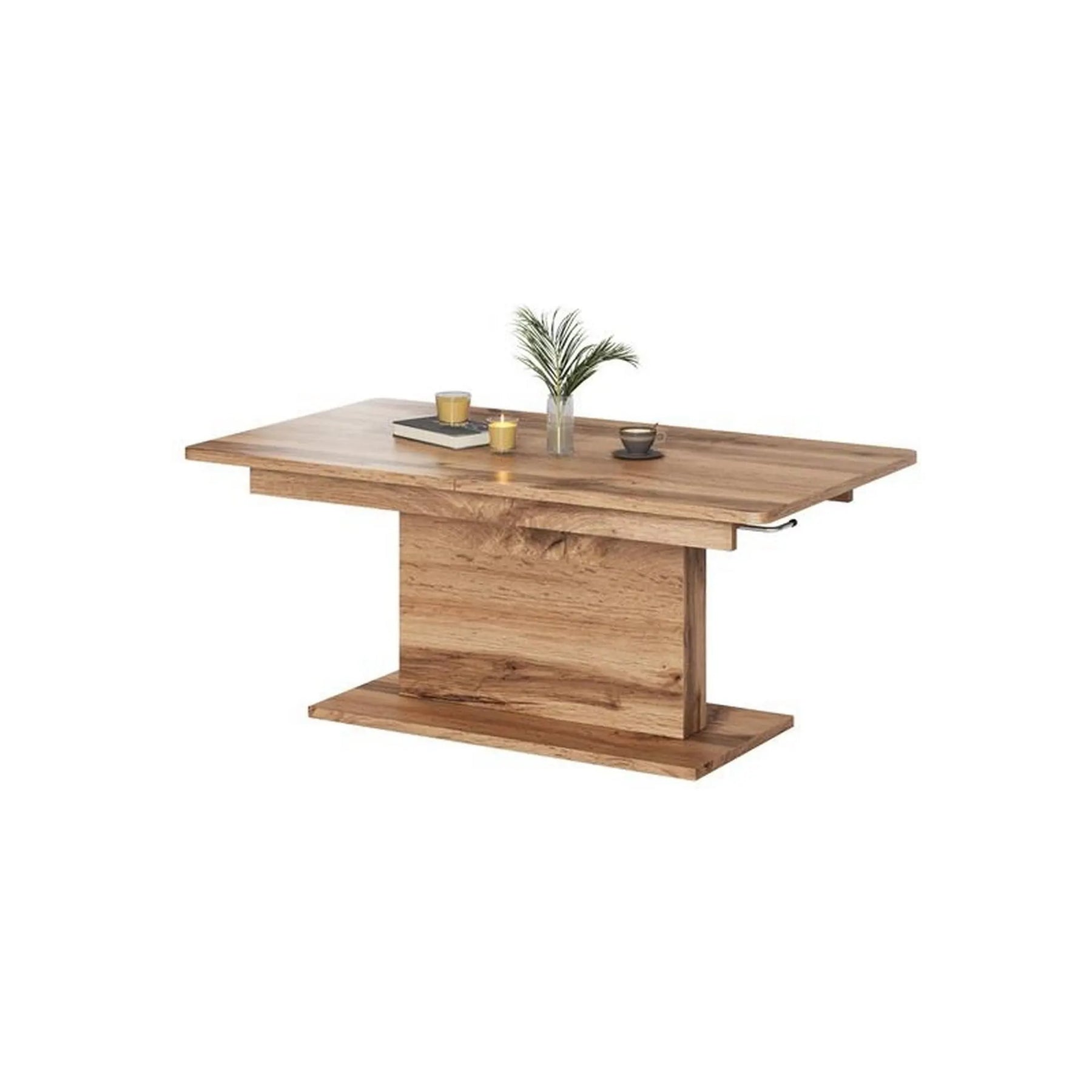 Masă extensibilă din stejar wotan, perfectă pentru un living modern – primabucata