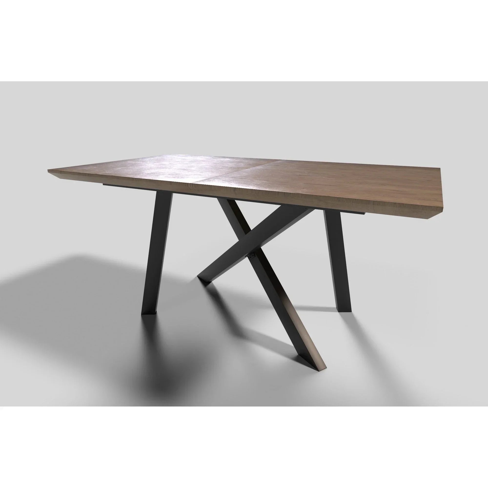 Masa extensibila HOUSTON OCN-37349, stejar auriu/negru