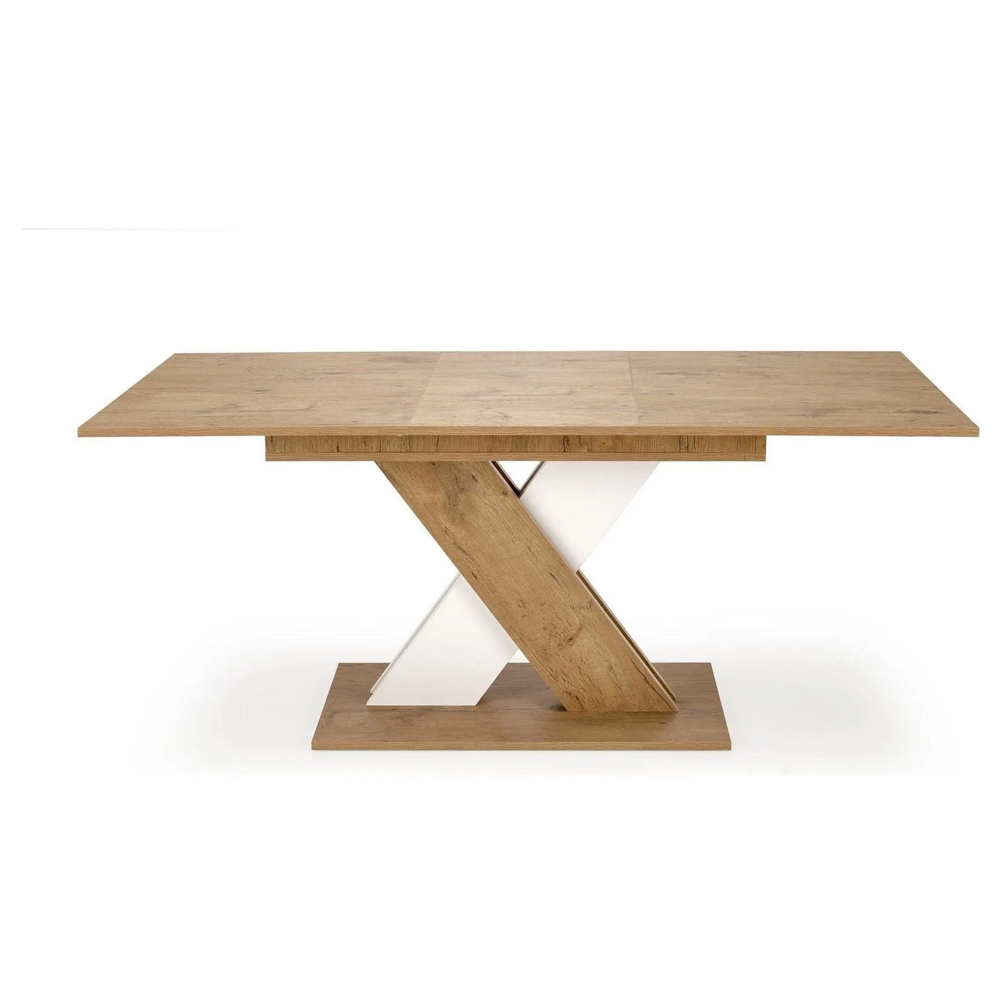 Masa extensibila HOUSTON OCN-37355, stejar alb/alb