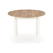 Masa extensibila HOUSTON OCN-37359, stejar alb/alb