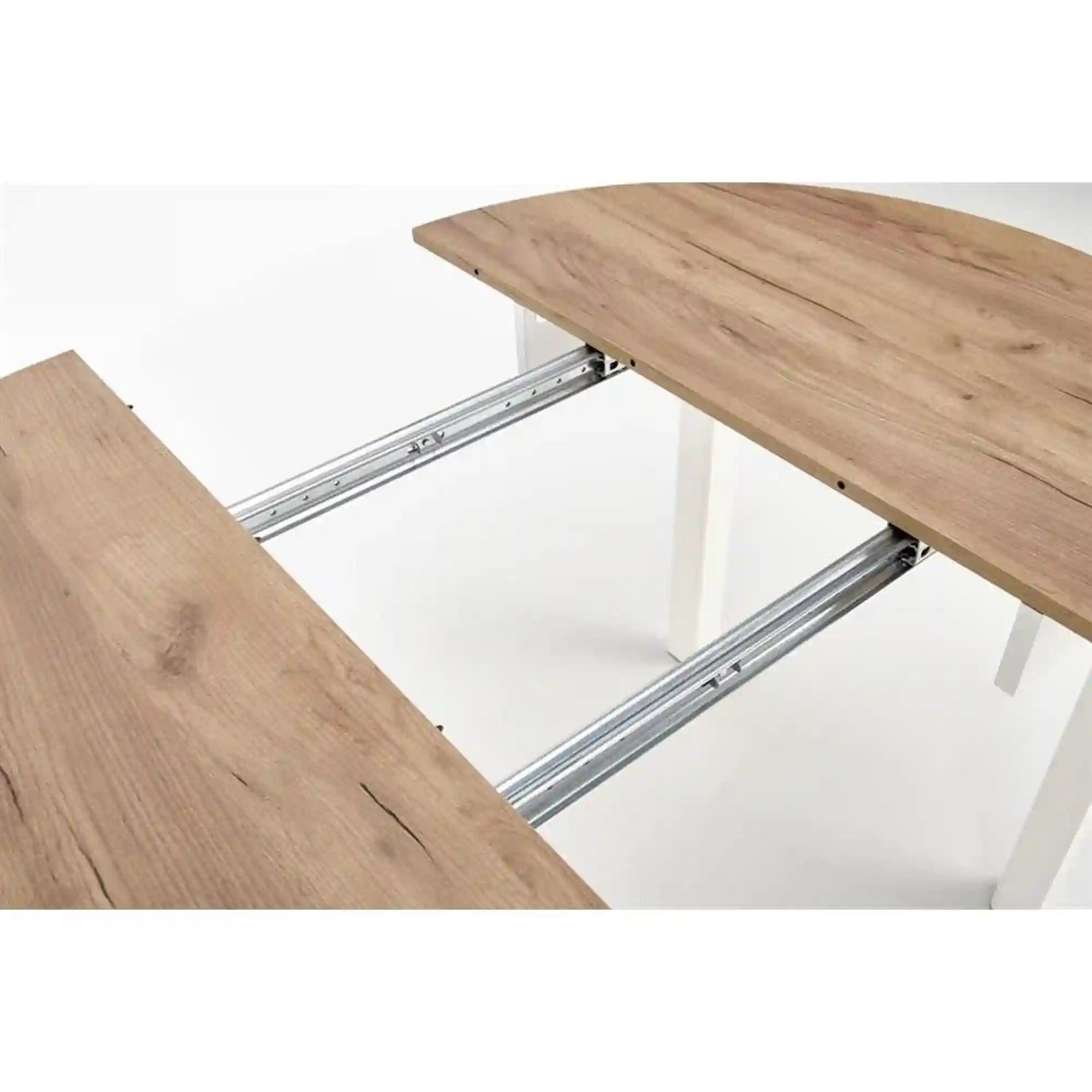 Masa extensibila HOUSTON OCN-37359, stejar alb/alb