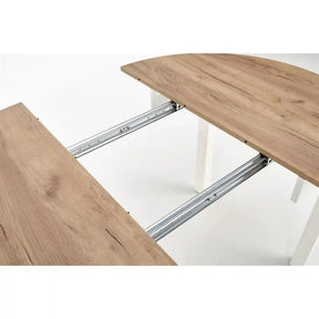 Masa extensibila HOUSTON OCN-37359, stejar alb/alb