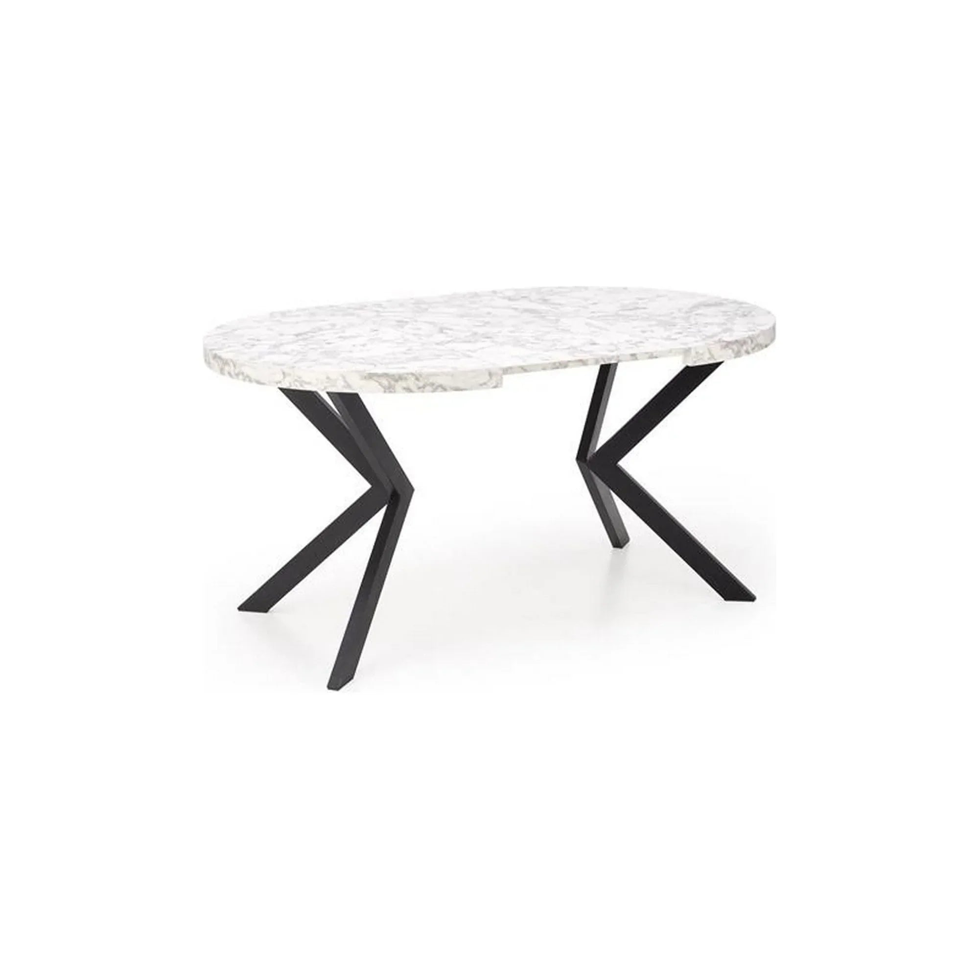 Masa extensibila HOUSTON OCN-37360, alb/negru