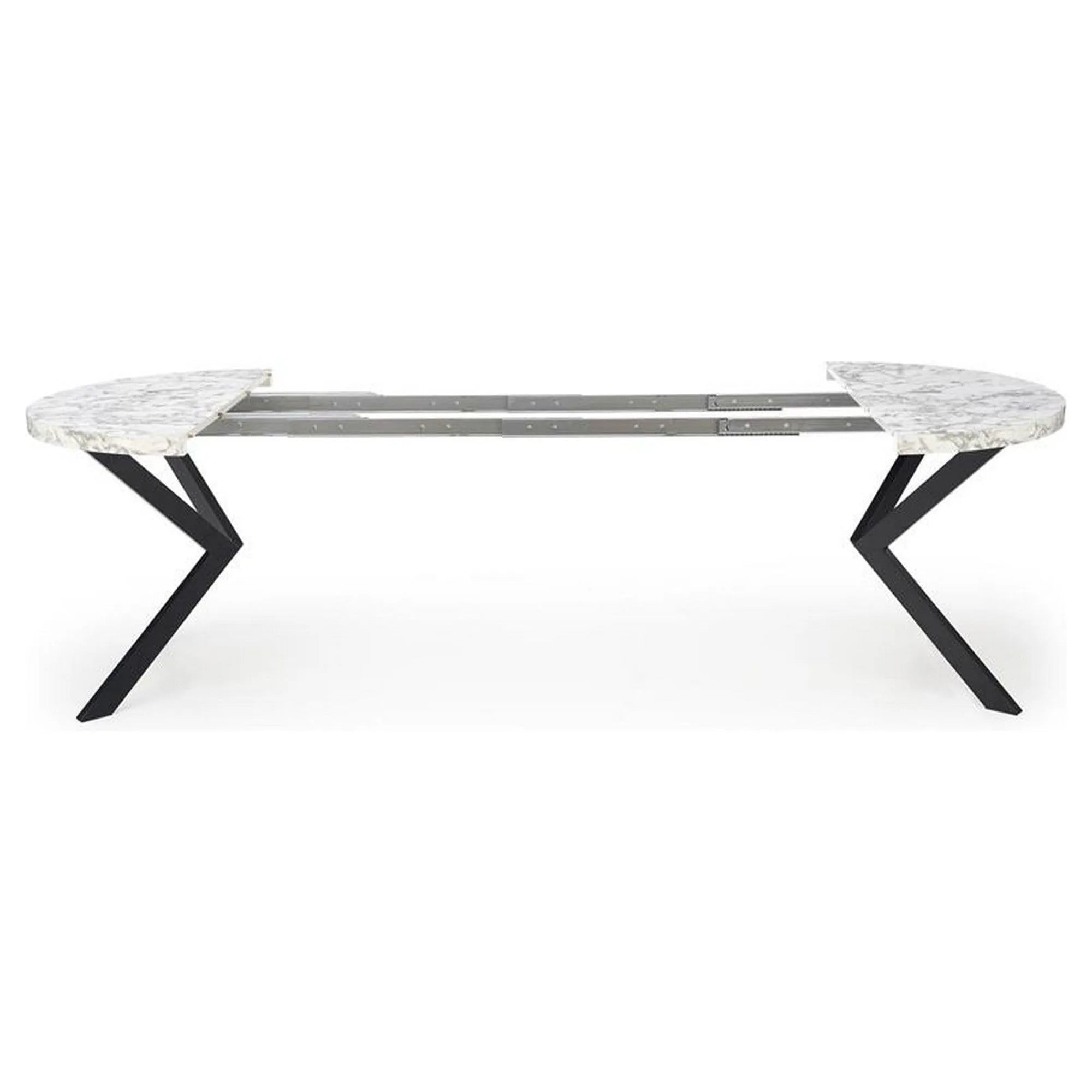 Masa extensibila HOUSTON OCN-37360, alb/negru