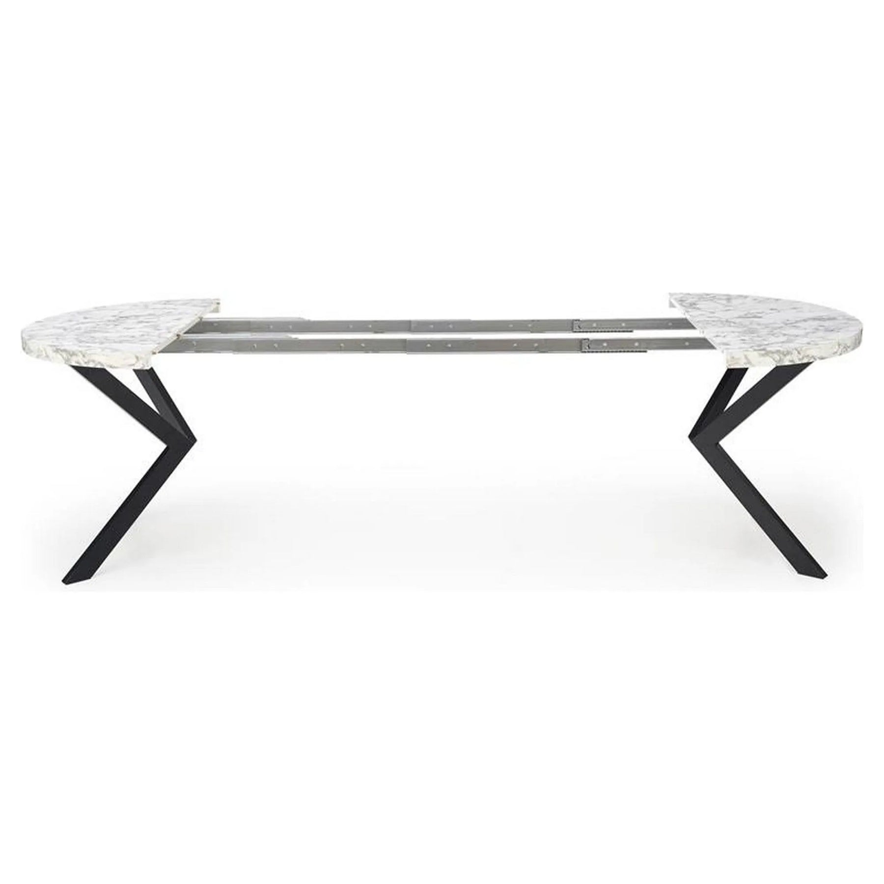 Masa extensibila HOUSTON OCN-37360, alb/negru