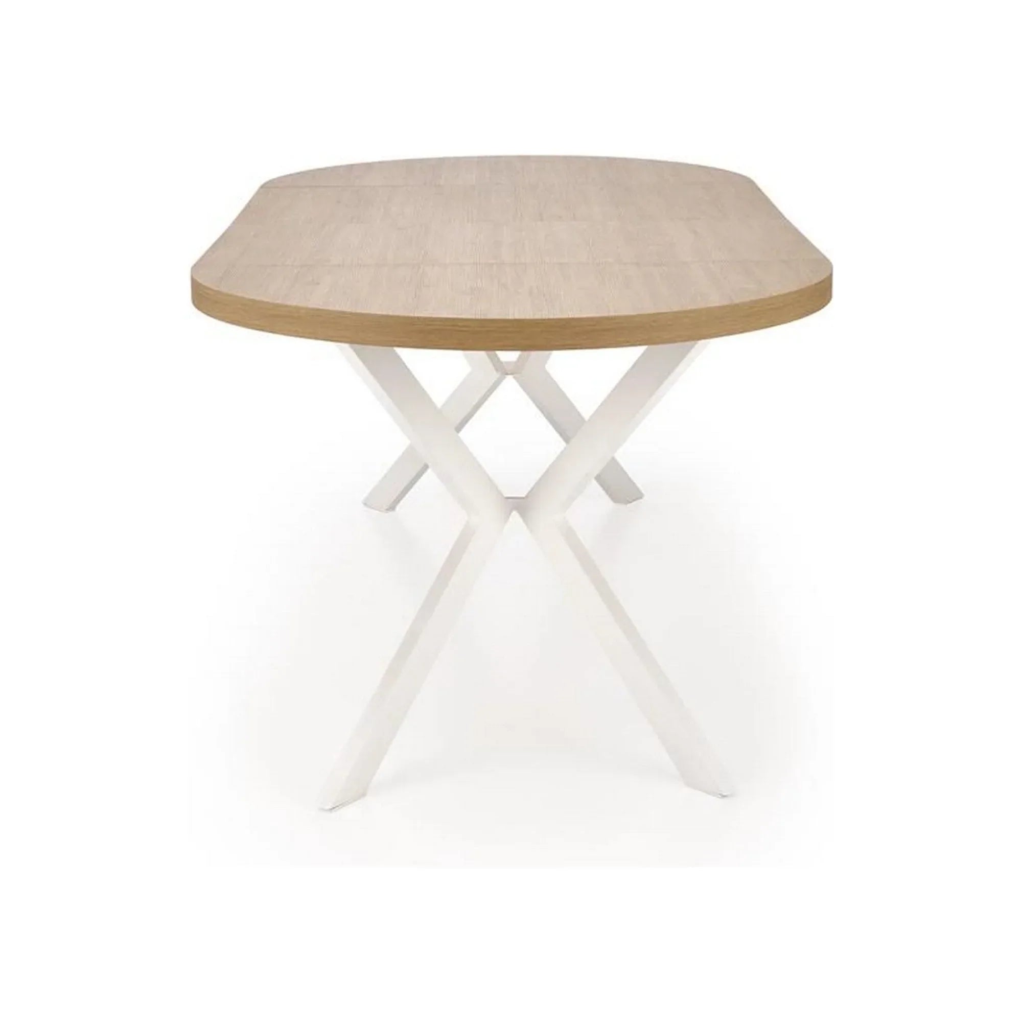 Masa extensibila HOUSTON OCN-37362, stejar auriu/alb