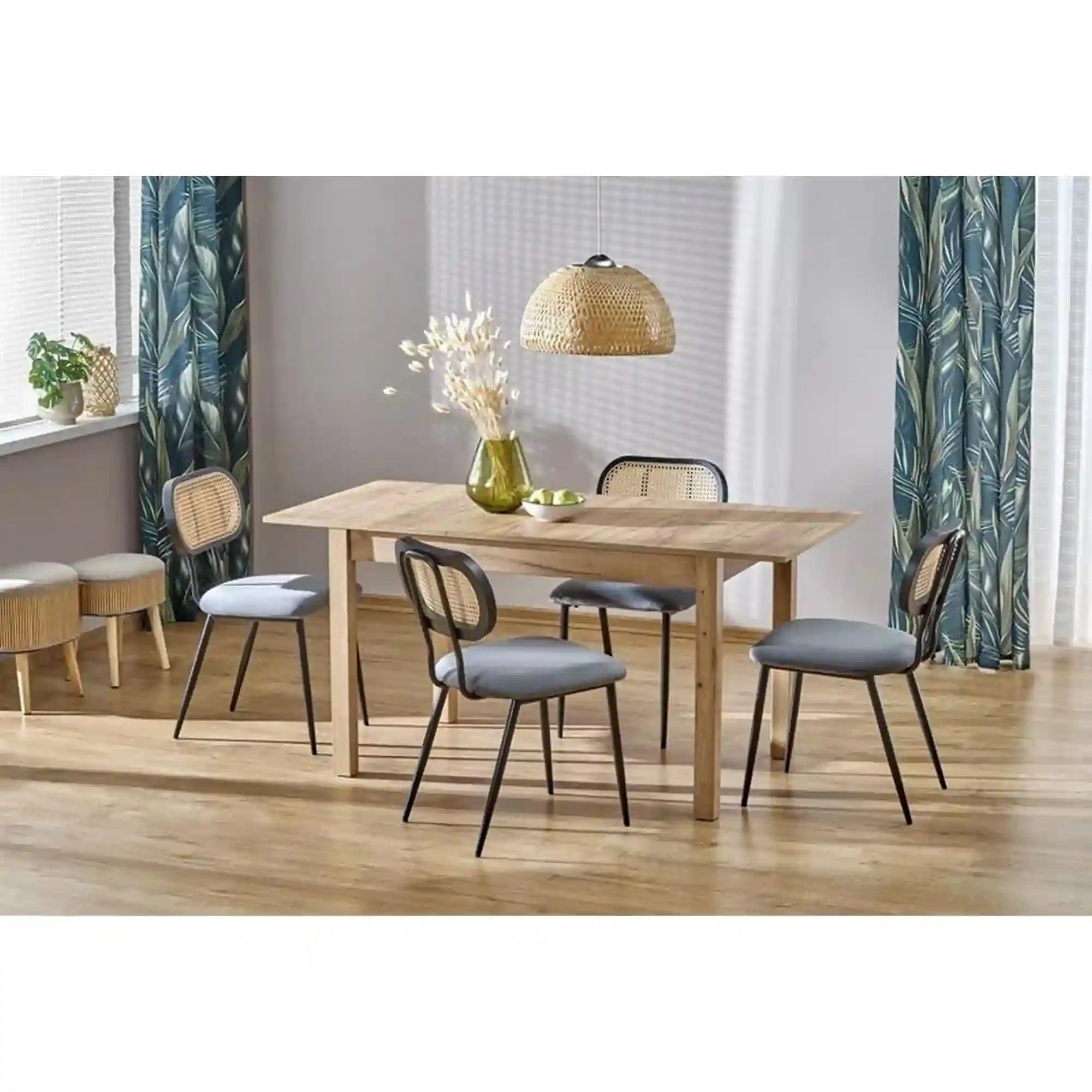 Masa extensibila HOUSTON OCN-37363, stejar