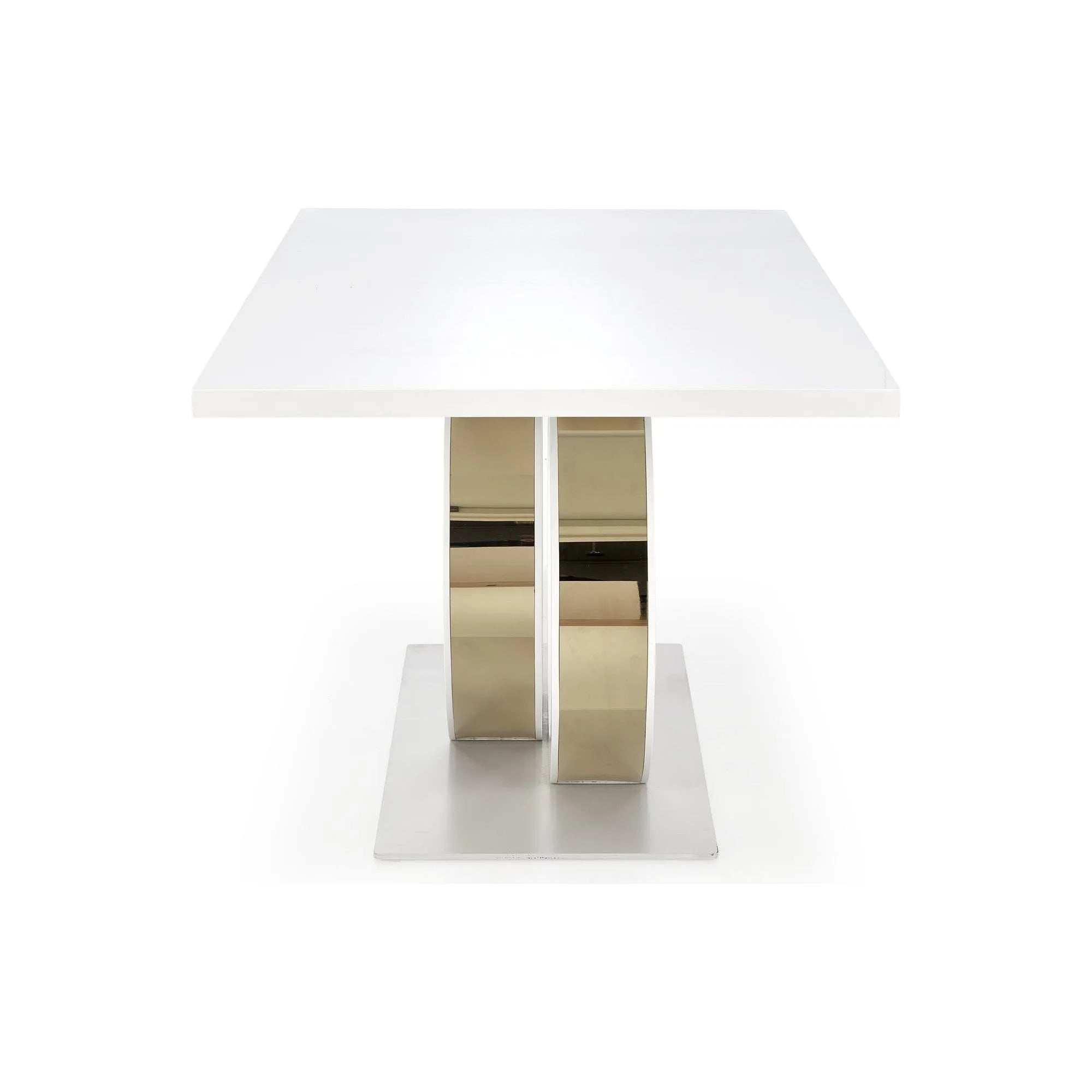 Masa extensibila HOUSTON OCN-37366, alb lucios/alb/auriu