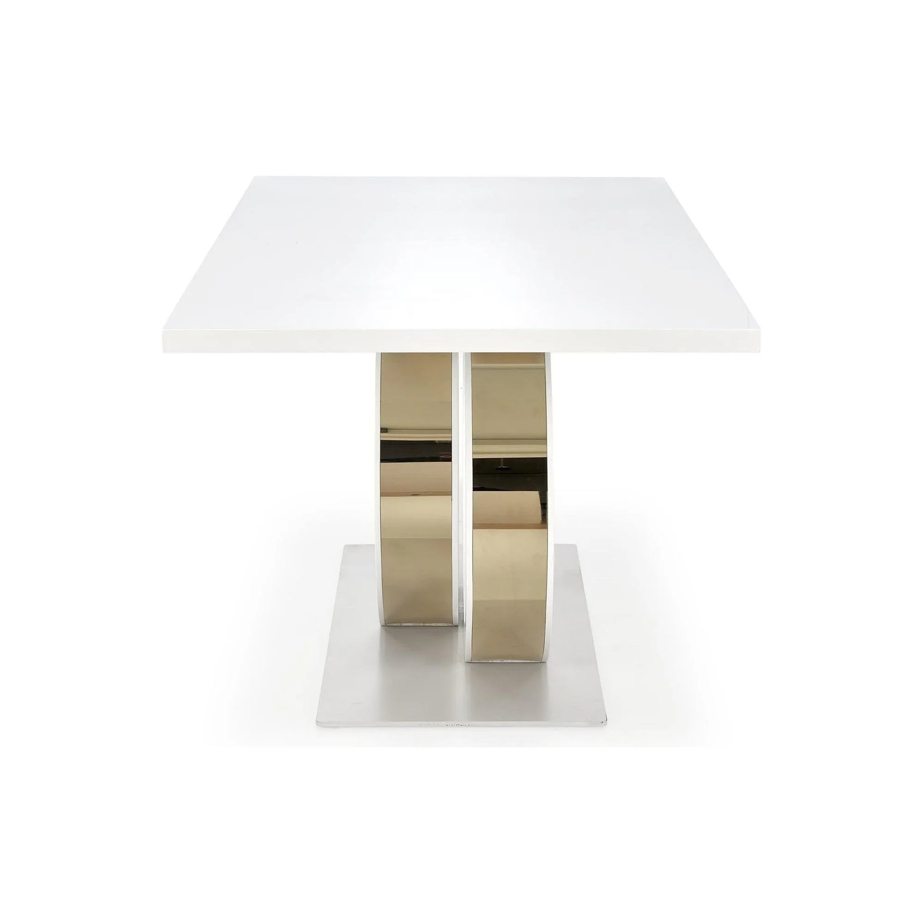 Masa extensibila HOUSTON OCN-37366, alb lucios/alb/auriu