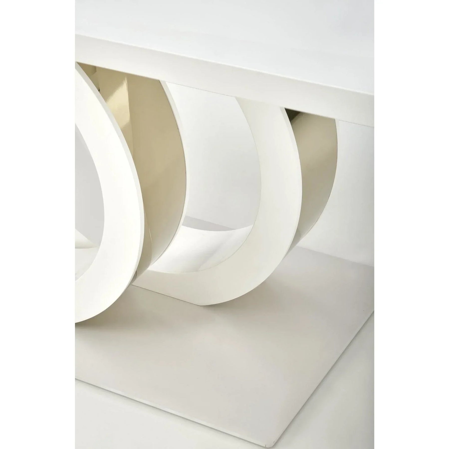 Masa extensibila HOUSTON OCN-37366, alb lucios/alb/auriu