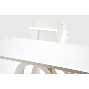 Masa extensibila HOUSTON OCN-37366, alb lucios/alb/auriu