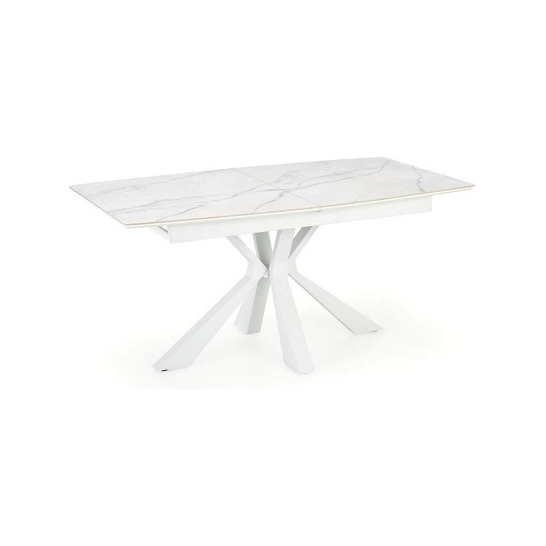 Masă extensibilă albă cu design modern, ideală pentru living – primabucata