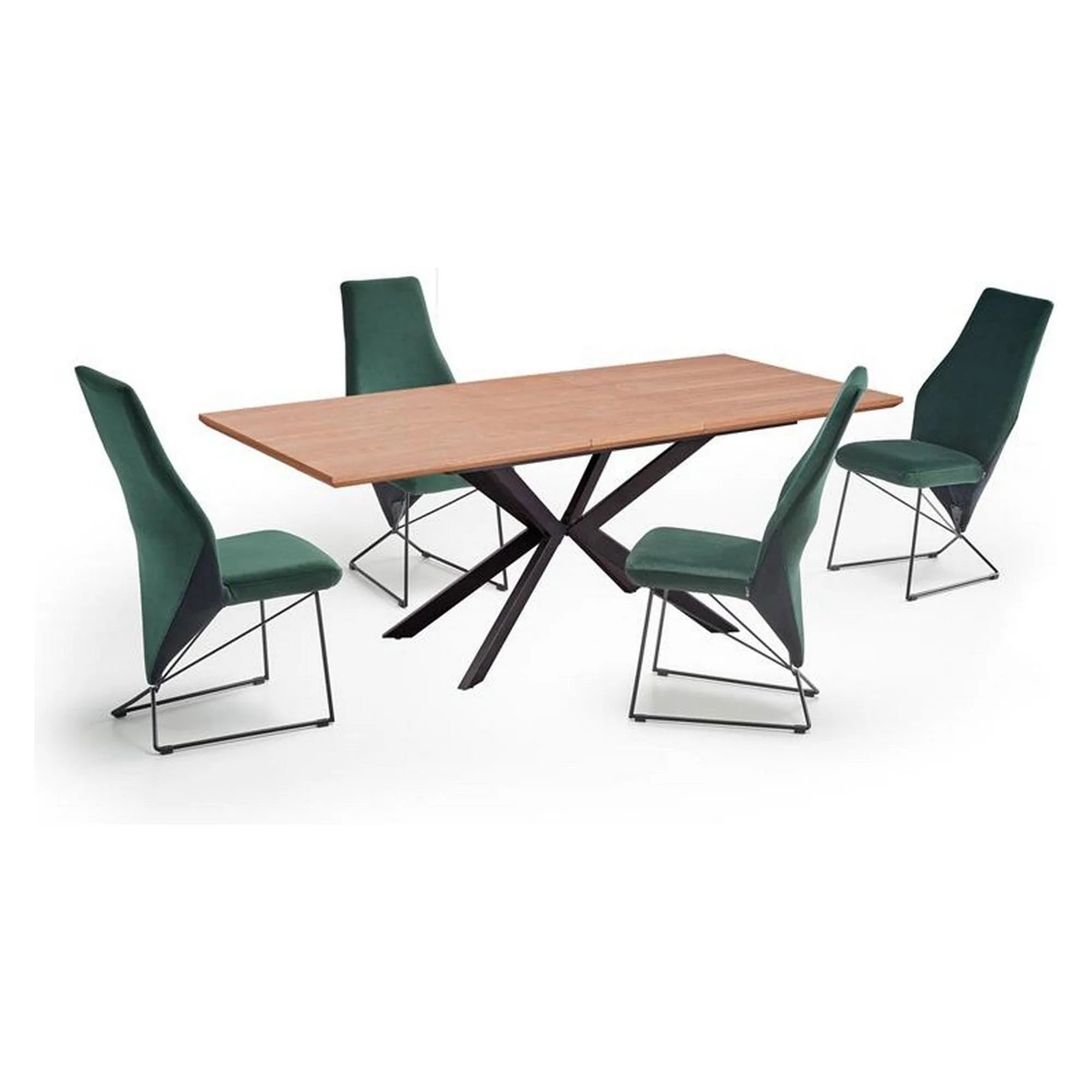 Masa extensibila HOUSTON OCN-37373, stejar/negru