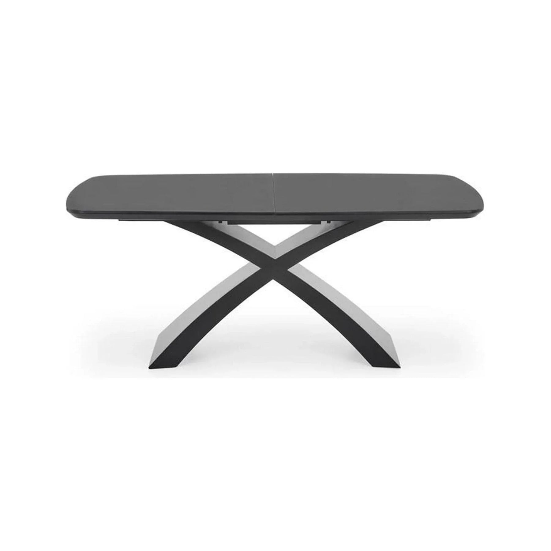 Masă extensibilă gri/negru cu design modern, ideală pentru living – primabucata