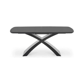 Masă extensibilă gri/negru cu design modern, ideală pentru living – primabucata