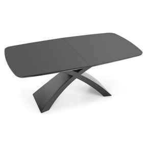 Masă extensibilă gri cu design modern, ideală pentru dining – primabucata