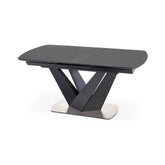 Masa extensibilă neagră cu design modern, ideală pentru living – primabucata