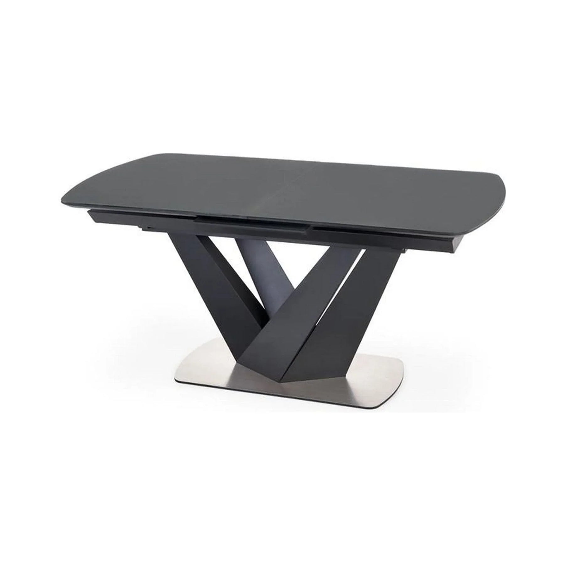 Masa extensibilă neagră cu design modern, ideală pentru living – primabucata