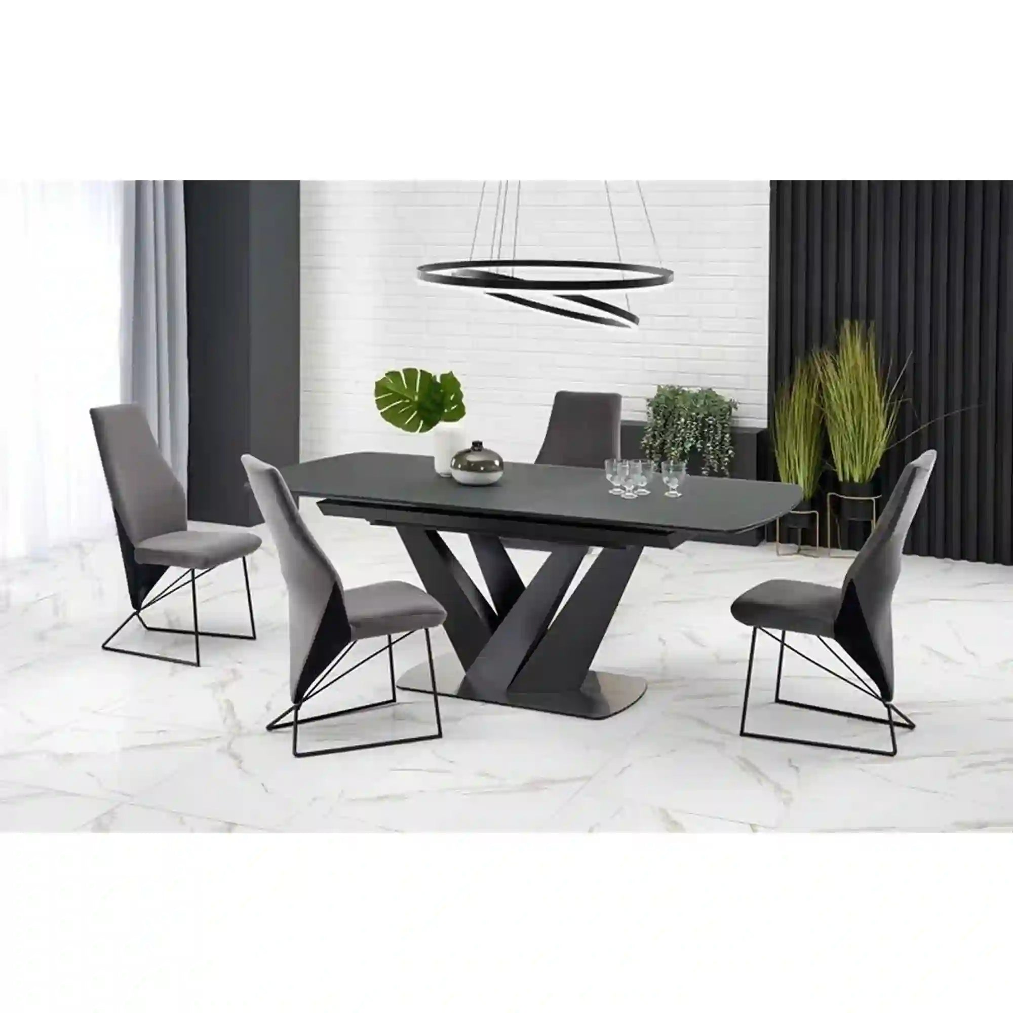 Masa extensibila HOUSTON OCN-37382, negru