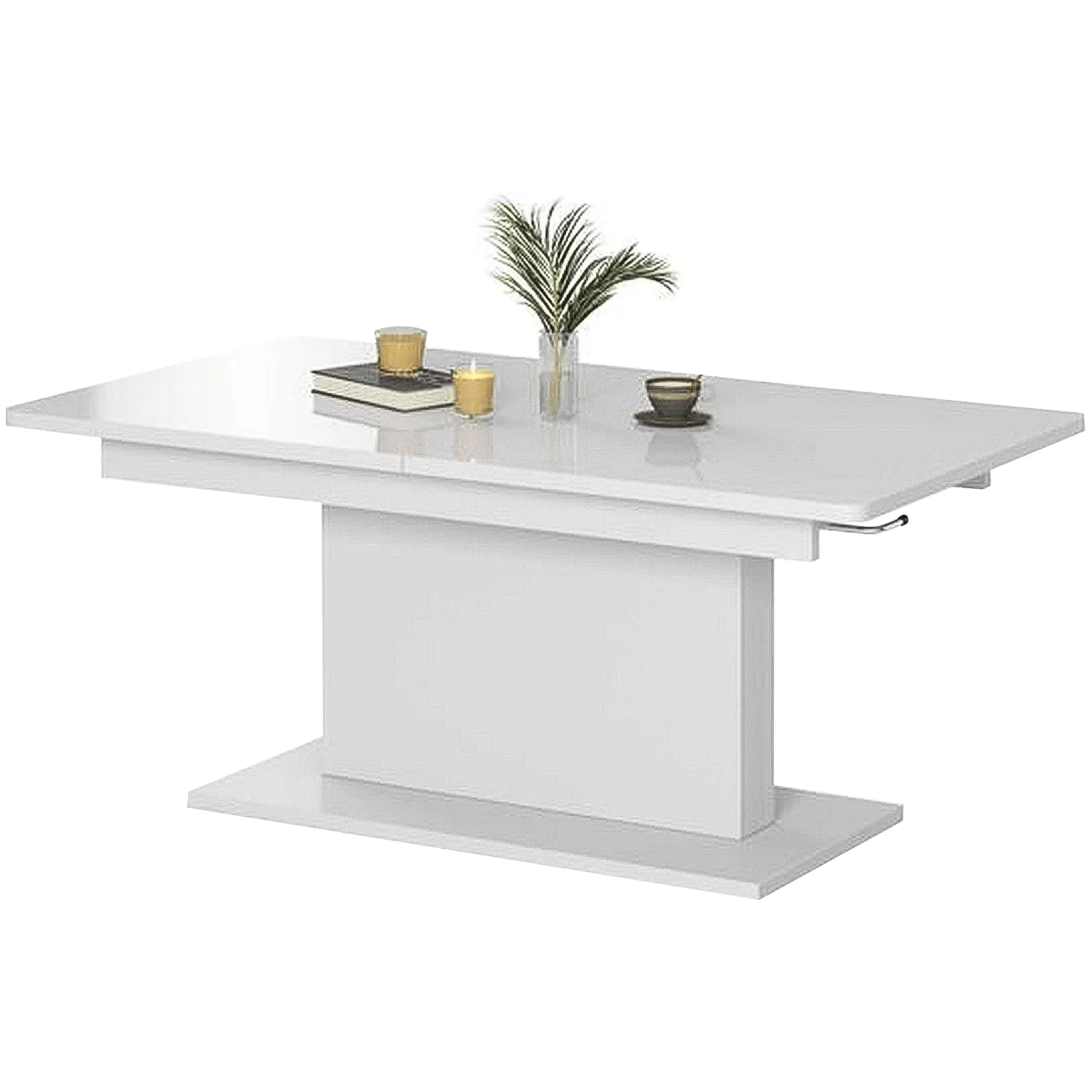 Masa extensibila HOUSTON OCN-37388, alb mat/alb