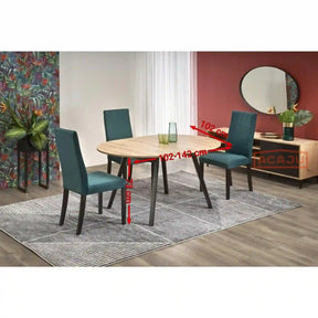 Masa extensibila HOUSTON OCN-37390, stejar artisan/negru