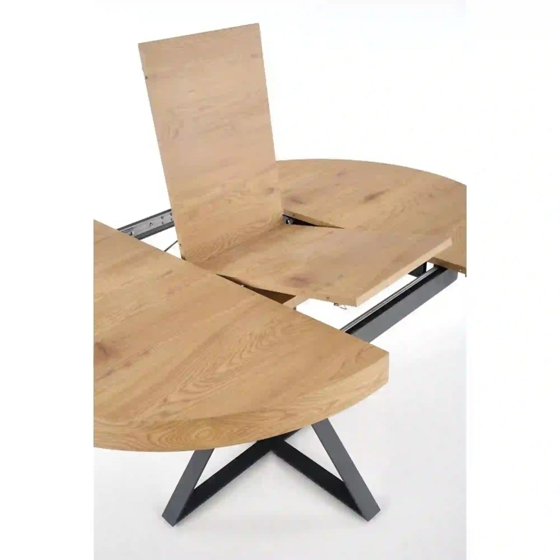Masa extensibila HOUSTON OCN-37406, stejar/negru