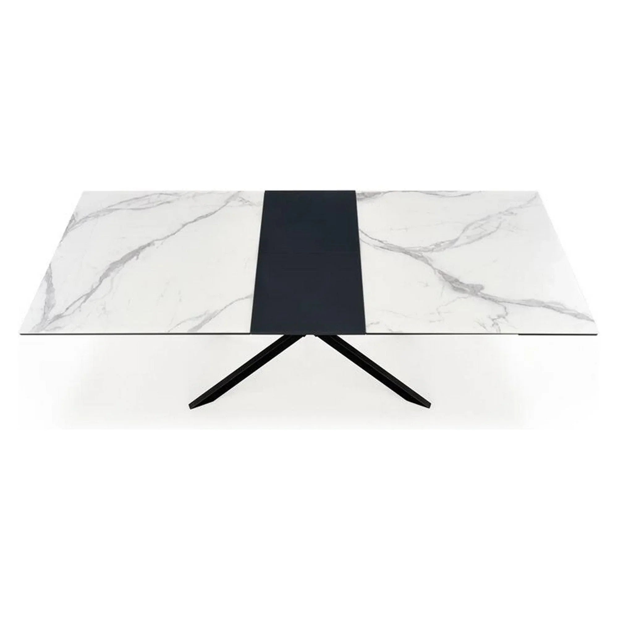 Masa extensibila HOUSTON OCN-37410, alb/negru