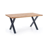 Masa extensibila HOUSTON OCN-37419, stejar/negru