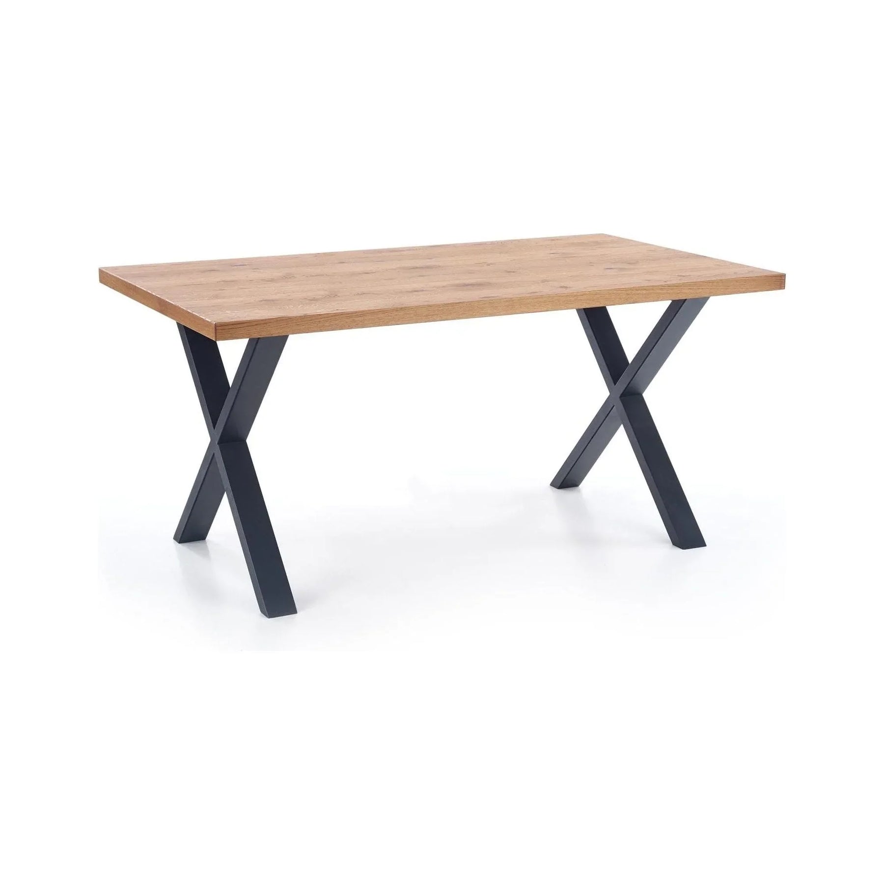 Masa extensibila HOUSTON OCN-37419, stejar/negru