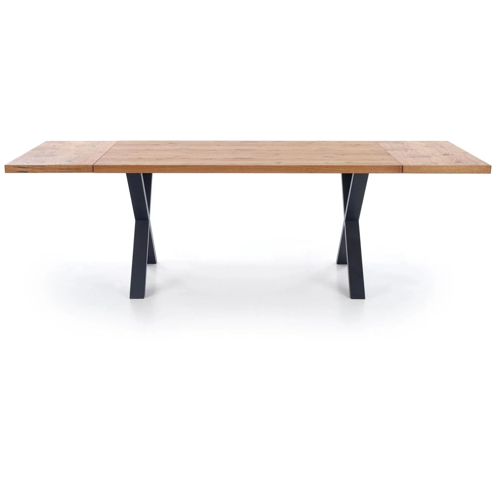 Masa extensibila HOUSTON OCN-37419, stejar/negru