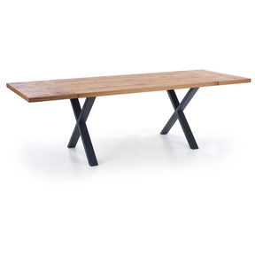 Masa extensibila HOUSTON OCN-37419, stejar/negru
