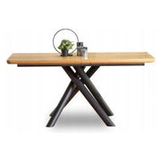 Masa extensibila HOUSTON OCN-37431, stejar natural/negru