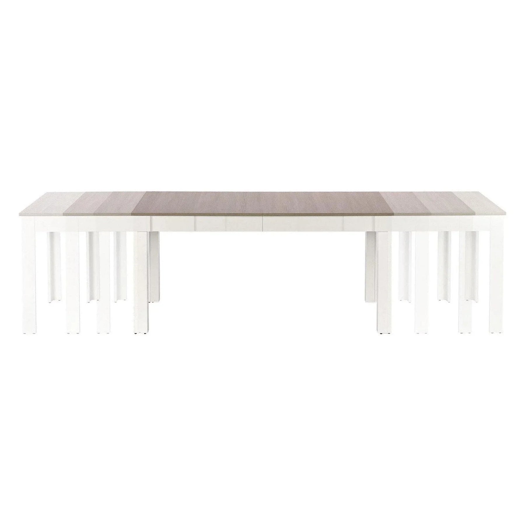 Masa extensibila HOUSTON OCN-37442, stejar alb/alb